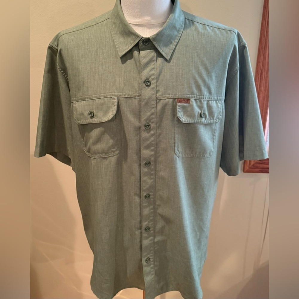 Orvis Button Down Sage Green Vented Fishing Shirt XXL